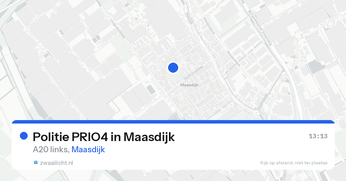 Politie PRIO4 in Maasdijk — 19 aug 2026 | 🚨 Zwaailicht.nl