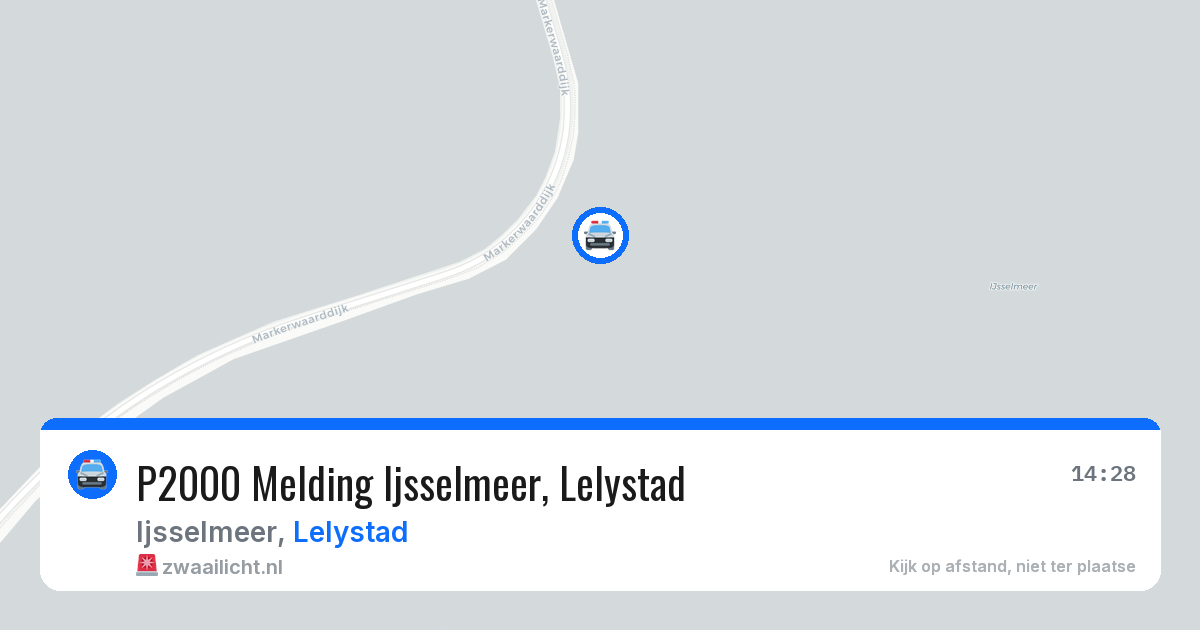 P2000 Melding Ijsselmeer, Lelystad — 11 apr 2026