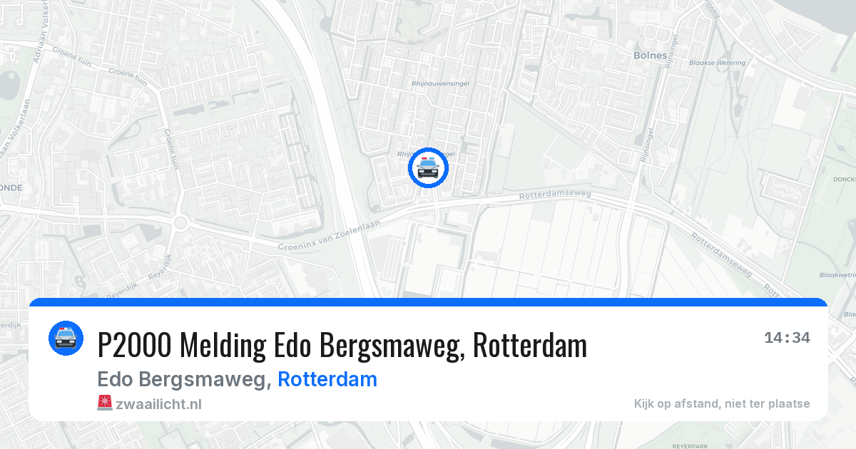 P2000 Melding Edo Bergsmaweg, Rotterdam — 28 mrt 2026