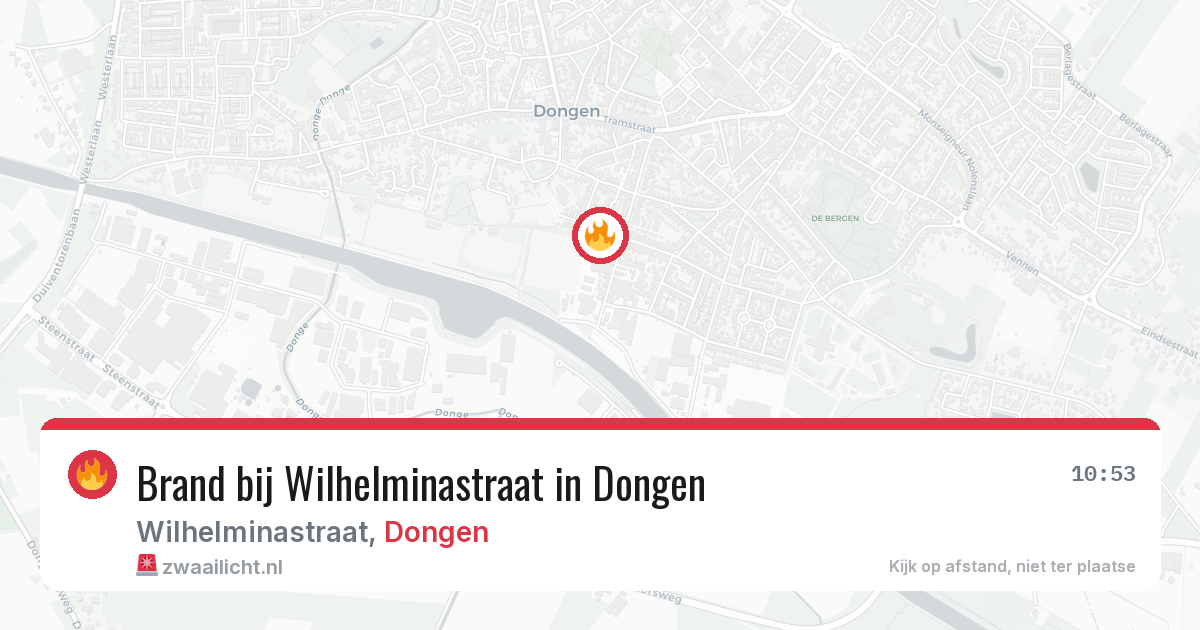 Brand bij Wilhelminastraat in Dongen — 16 jun 2026