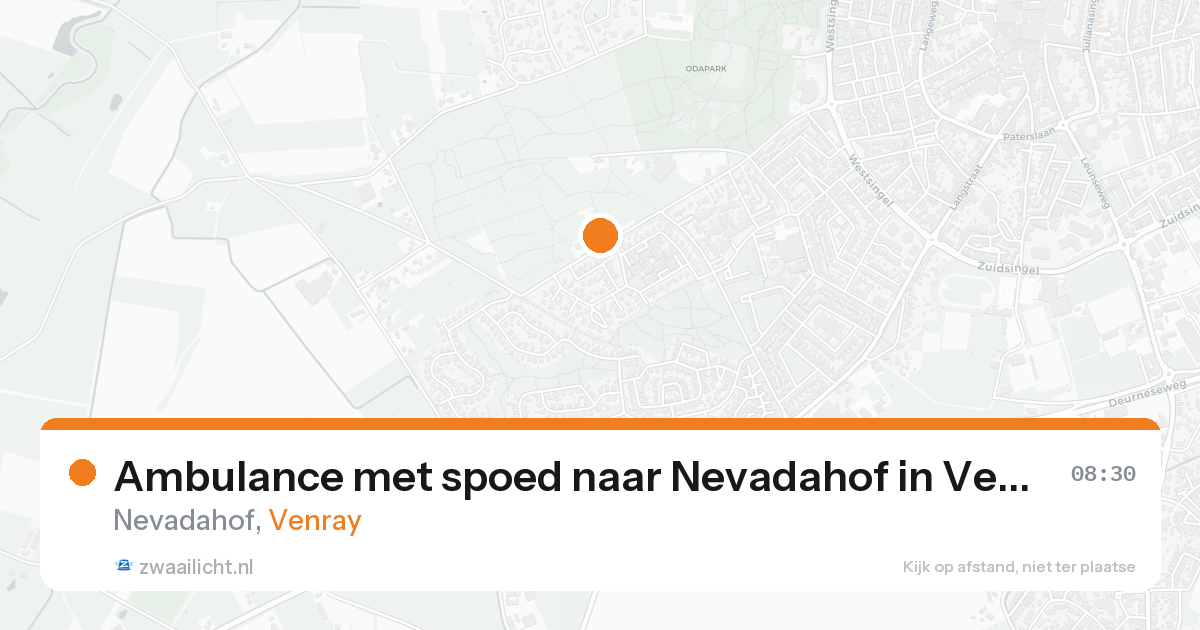 Ambulance met spoed naar Nevadahof in Venray — 25 aug 2026