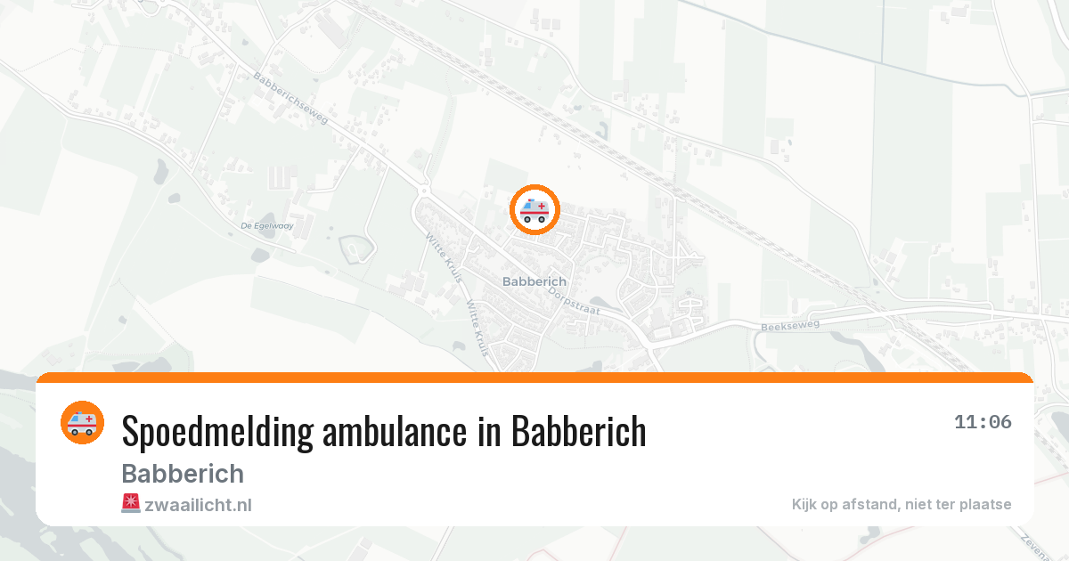 Spoedmelding ambulance in Babberich — 31 jul 2026