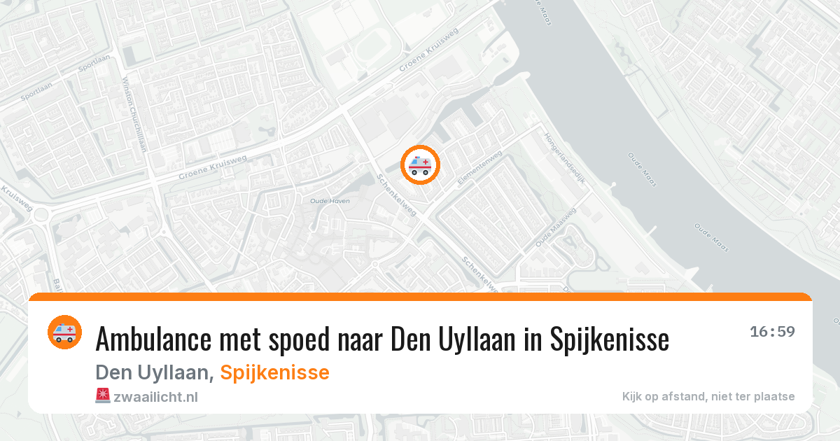 Ambulance met spoed naar Den Uyllaan in Spijkenisse — 30 mei 2026