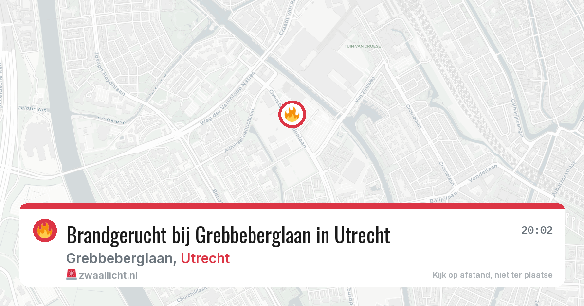 Brandgerucht bij Grebbeberglaan in Utrecht — 1 jul 2026