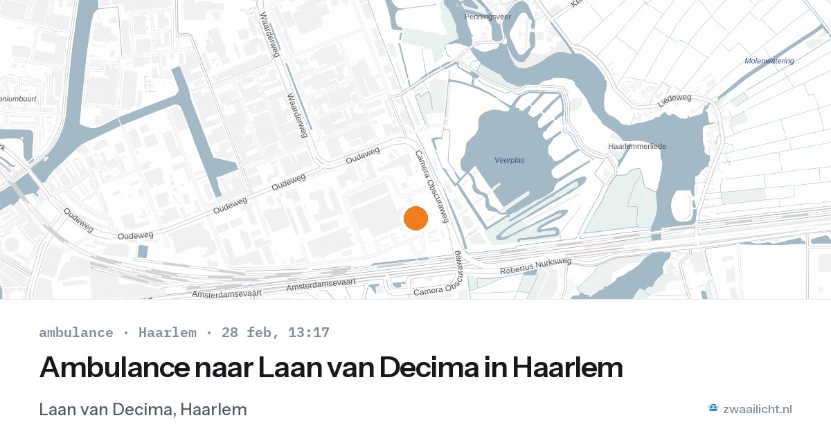 Ambulance naar Laan van Decima in Haarlem — 28 feb 2026