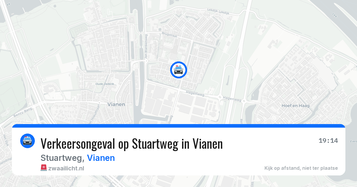 Verkeersongeval op Stuartweg in Vianen — 7 apr 2026