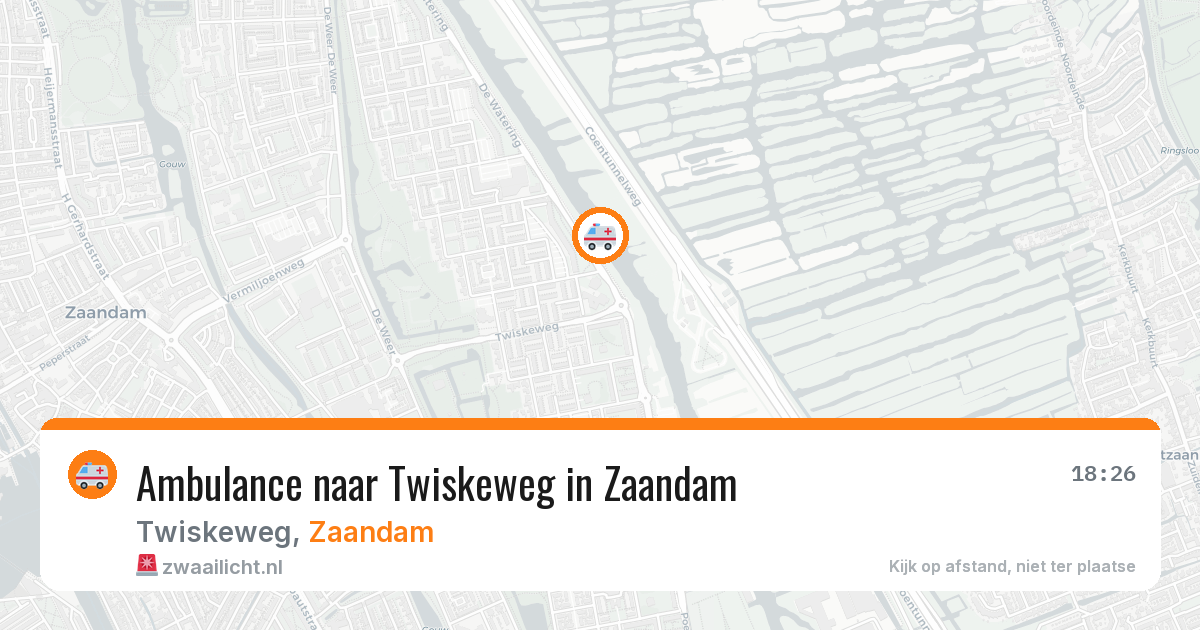 Ambulance naar Twiskeweg in Zaandam — 8 apr 2026