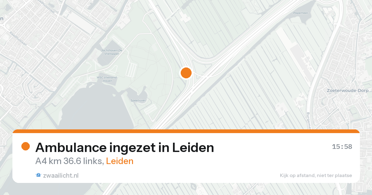 Ambulance ingezet in Leiden — 20 aug 2026