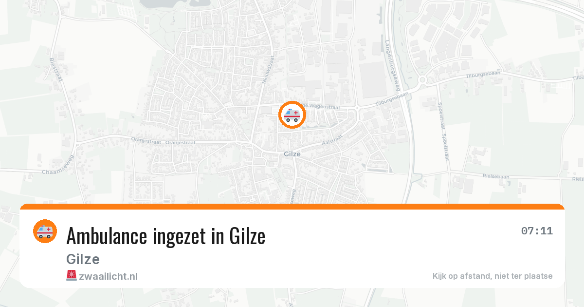 Ambulance ingezet in Gilze — 17 mei 2026