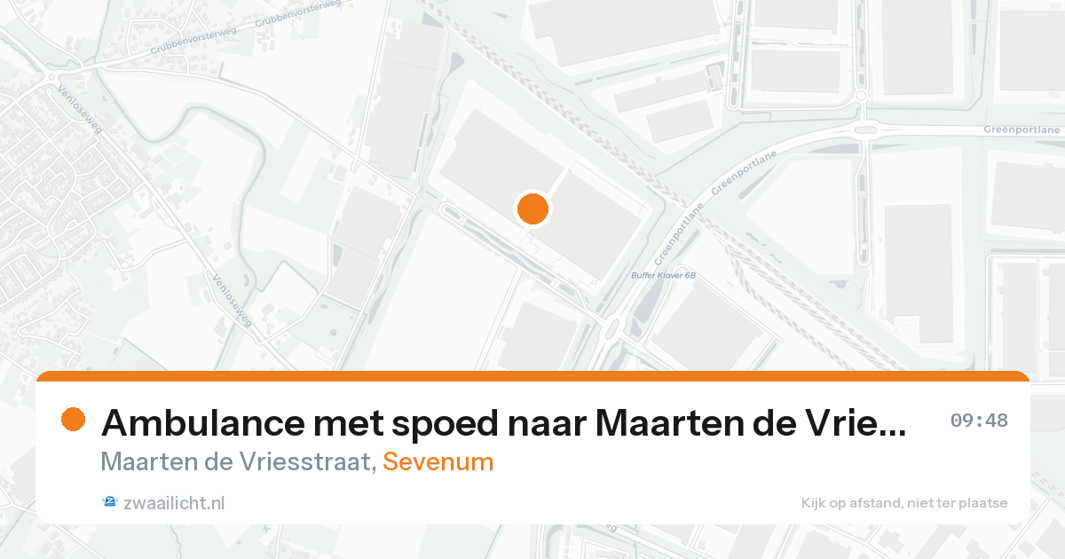 Ambulance met spoed naar Maarten de Vriesstraat in Sevenum — 17 aug 2026