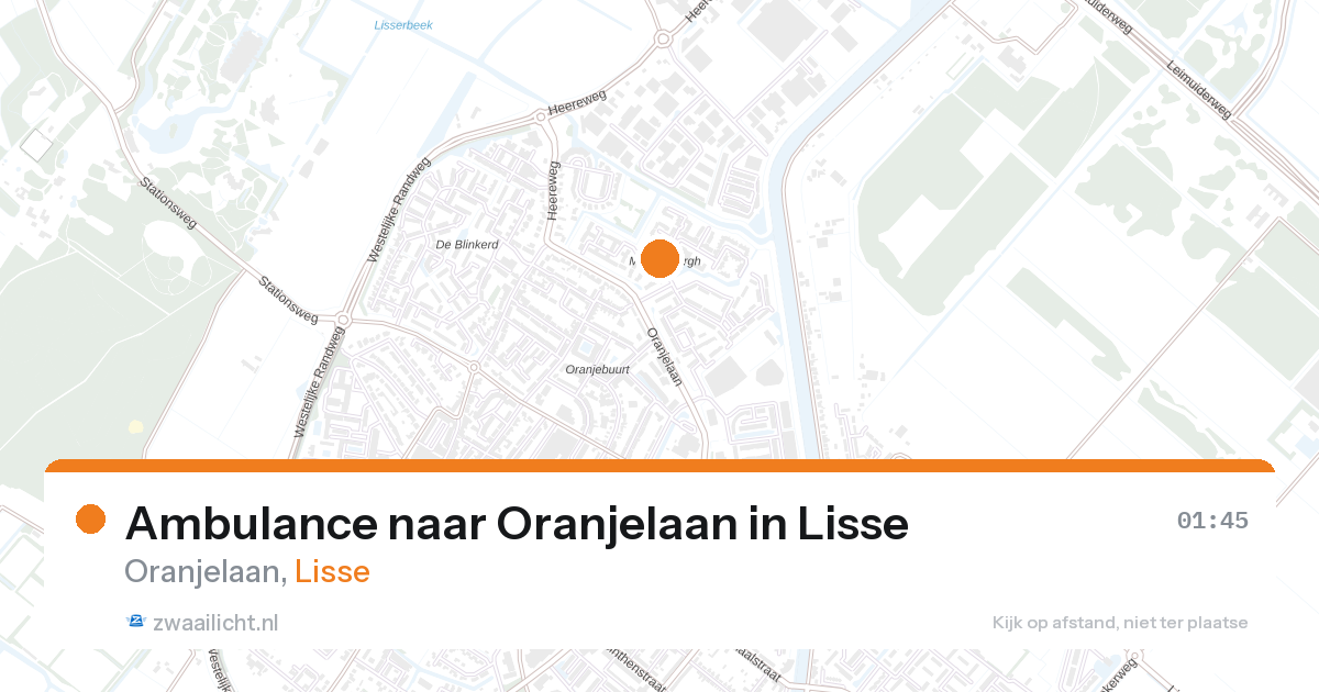 Ambulance naar Oranjelaan in Lisse — 7 feb 2026
