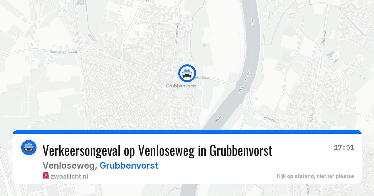 Verkeersongeval op Venloseweg in Grubbenvorst — 17 jan 2026