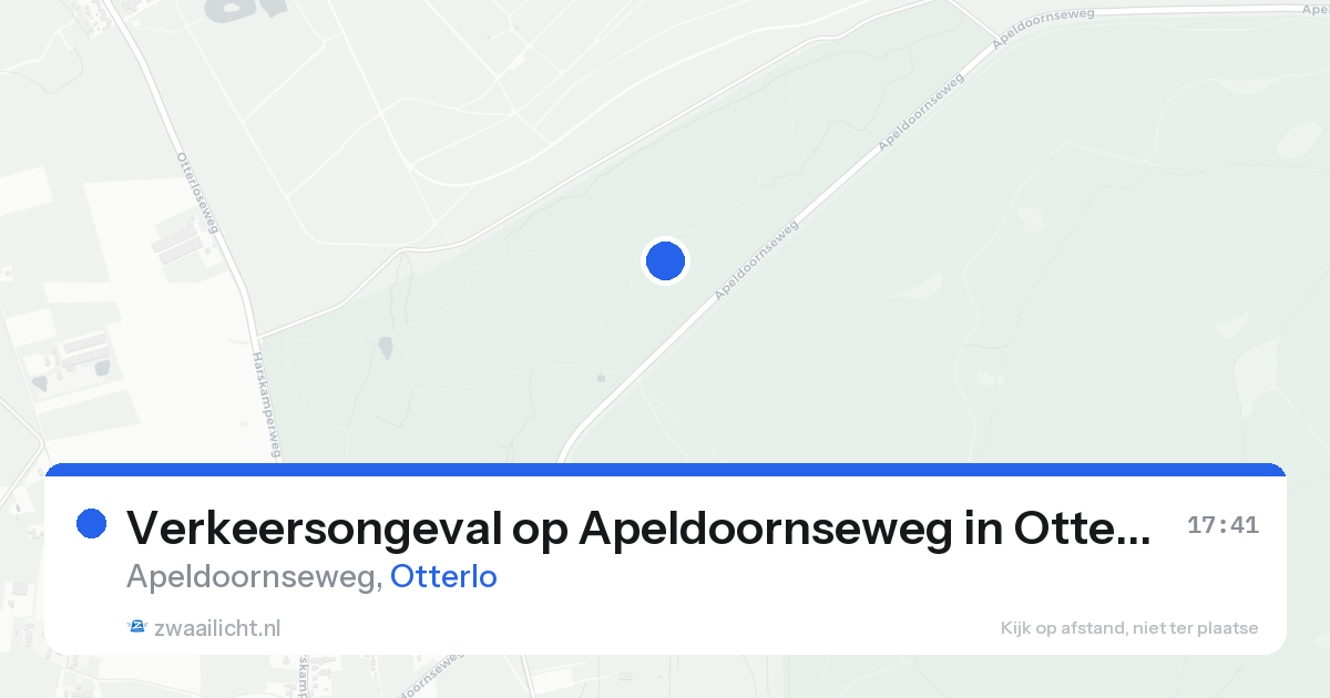 Verkeersongeval op Apeldoornseweg in Otterlo — 11 aug 2026