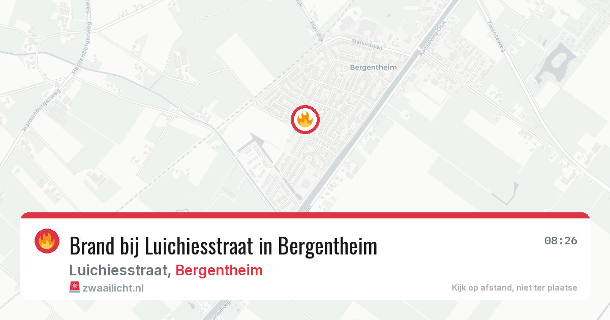 Brand bij Luichiesstraat in Bergentheim — 29 jan 2026