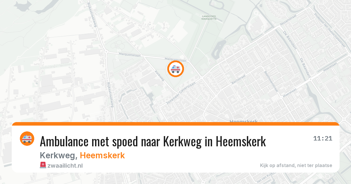 Ambulance met spoed naar Kerkweg in Heemskerk — 16 apr 2026