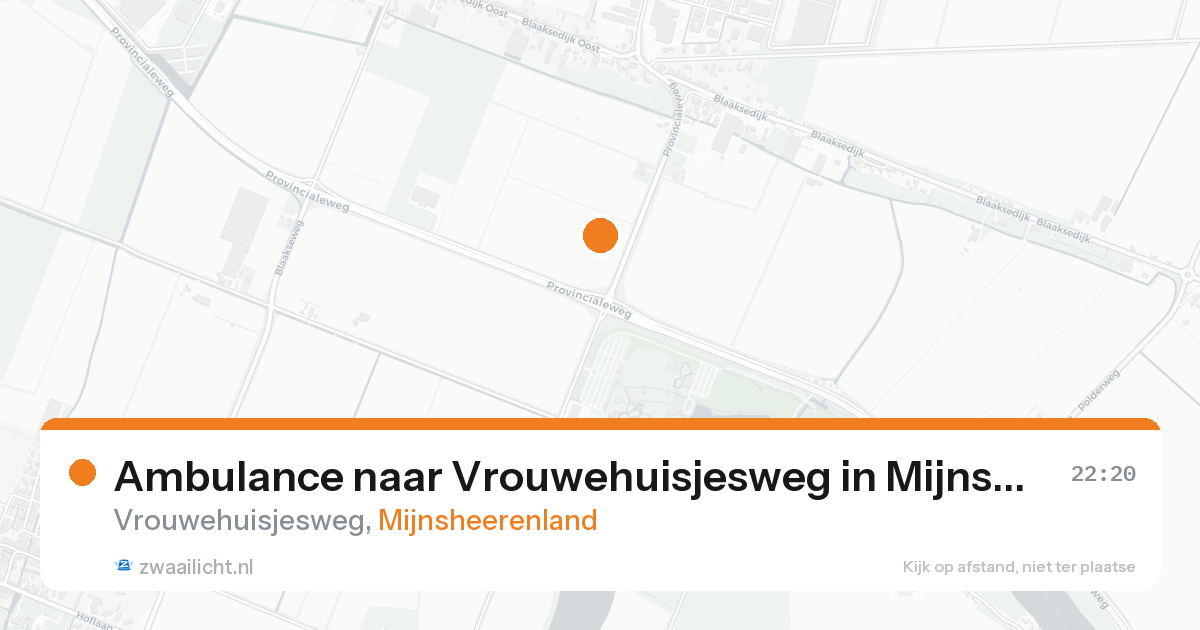 Ambulance naar Vrouwehuisjesweg in Mijnsheerenland — 30 jan 2026