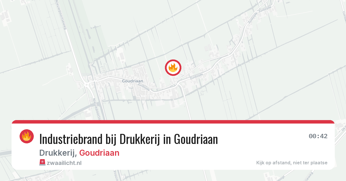 Industriebrand bij Drukkerij in Goudriaan — 2 aug 2026