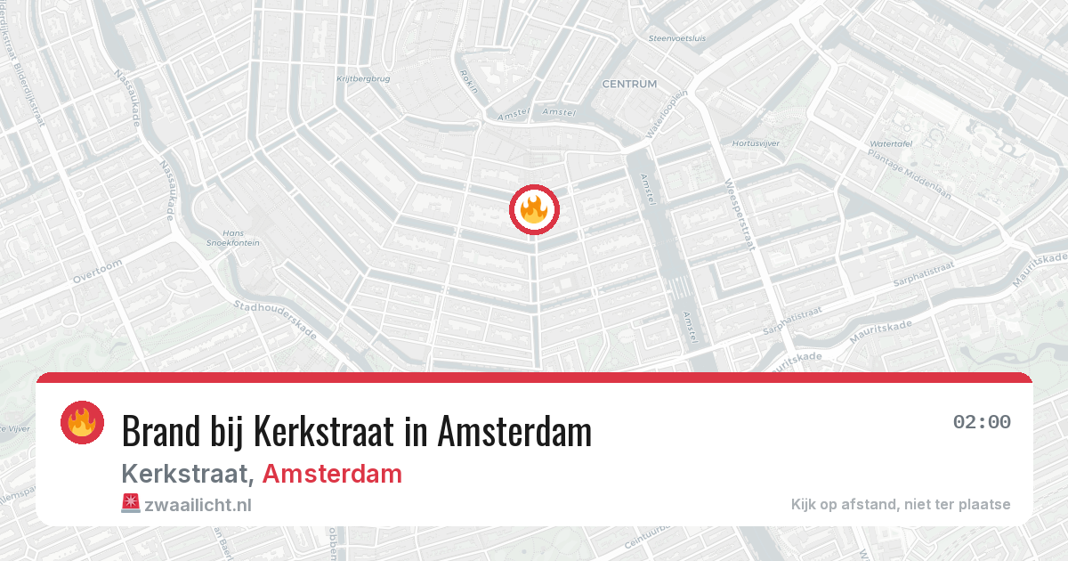 Brand bij Kerkstraat in Amsterdam — 2 jul 2026