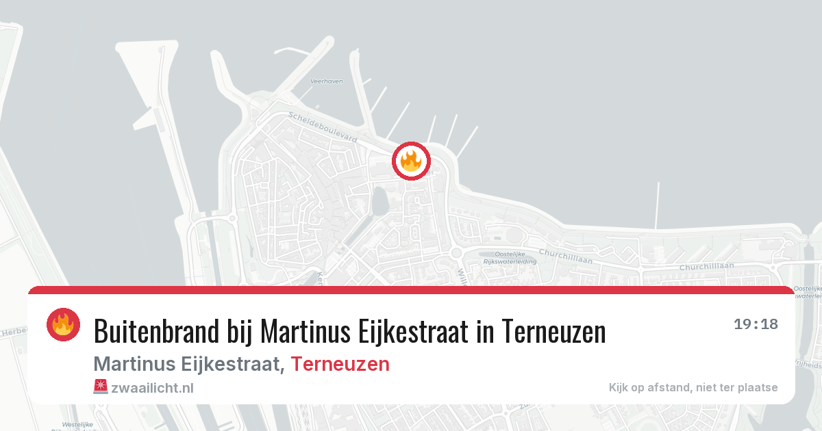 Buitenbrand bij Martinus Eijkestraat in Terneuzen — 24 jul 2026