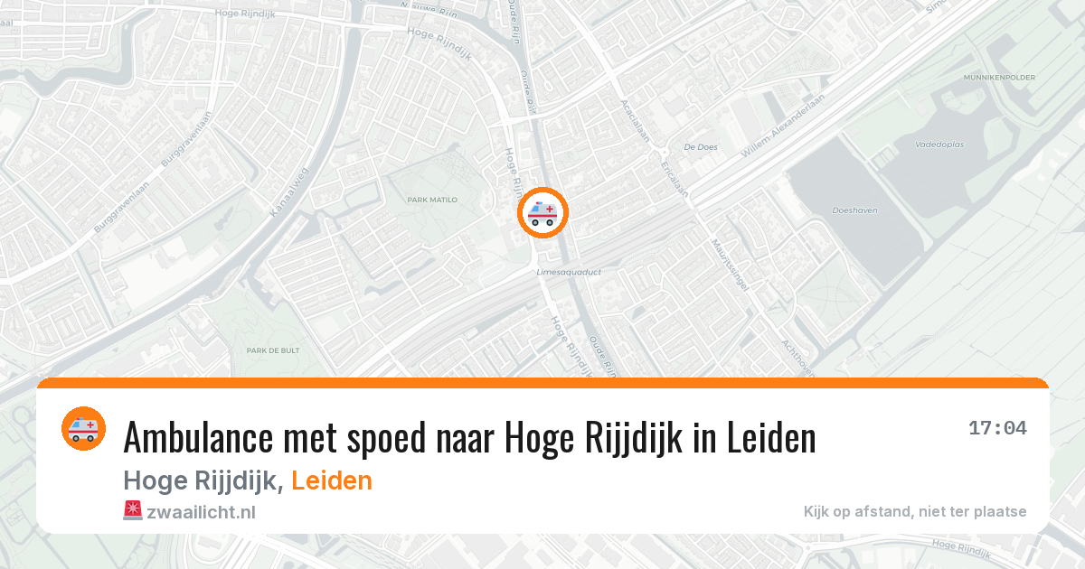 Ambulance met spoed naar Hoge Rijjdijk in Leiden — 18 jun 2026