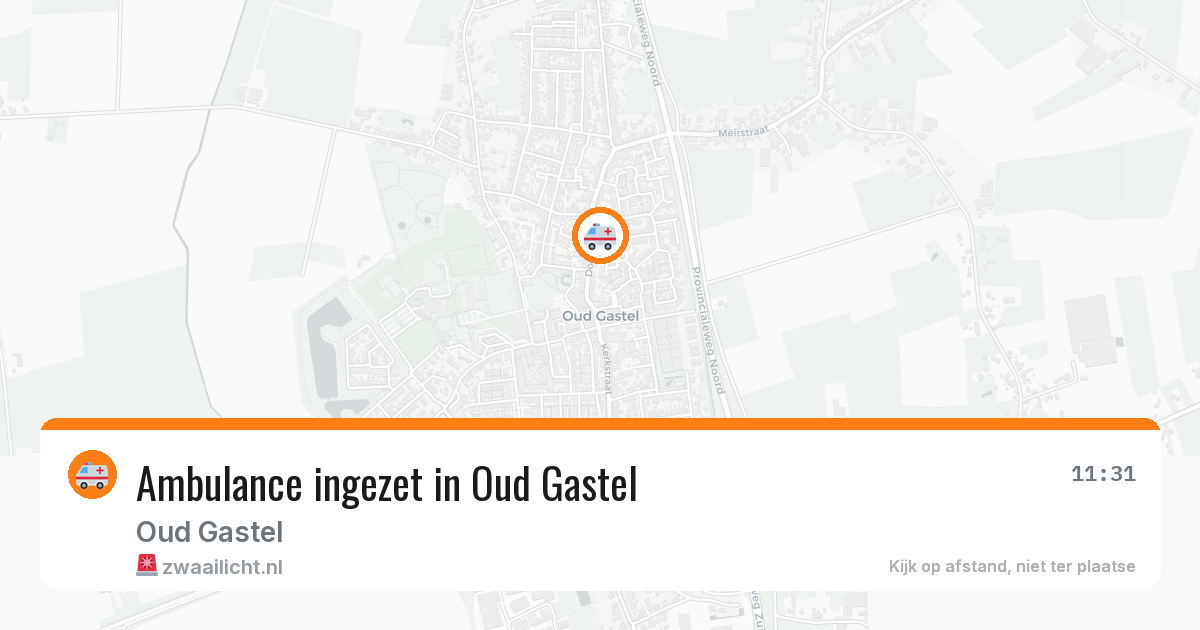 Ambulance ingezet in Oud Gastel — 18 jul 2026