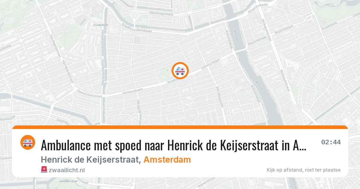 Ambulance met spoed naar Henrick de Keijserstraat in Amsterdam — 4 jun 2026