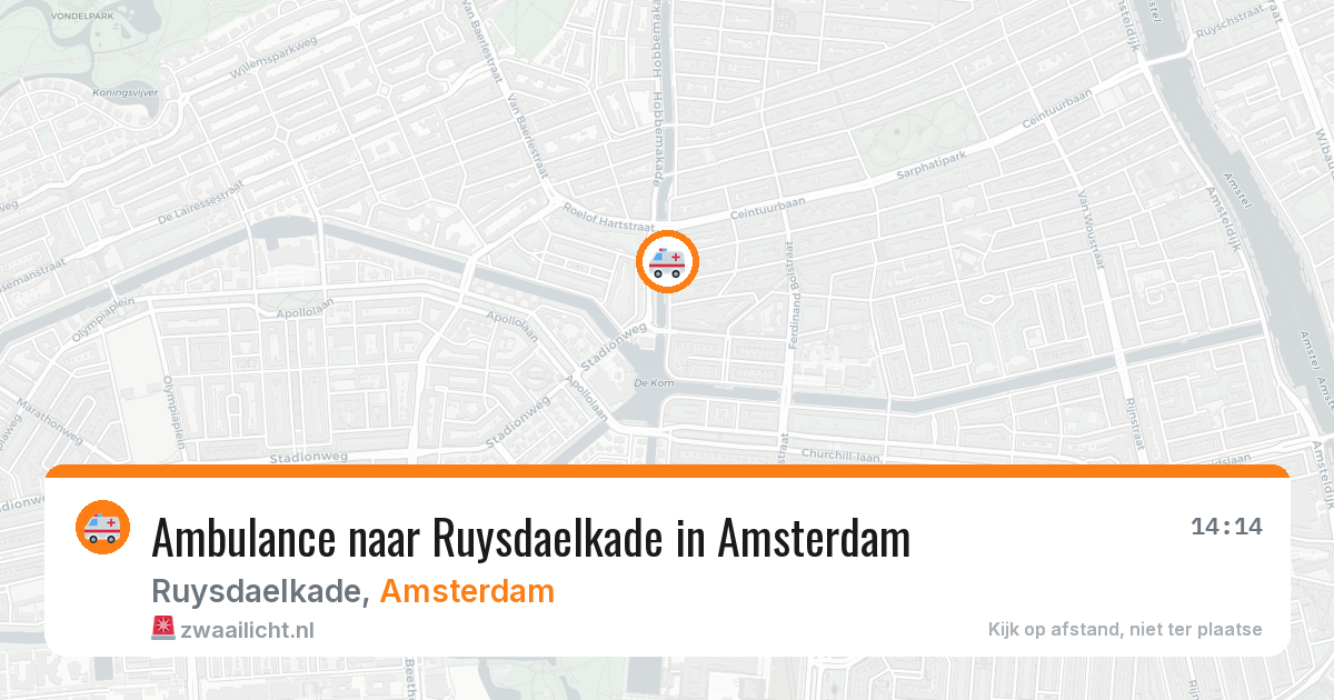Ambulance naar Ruysdaelkade in Amsterdam — 4 mei 2026
