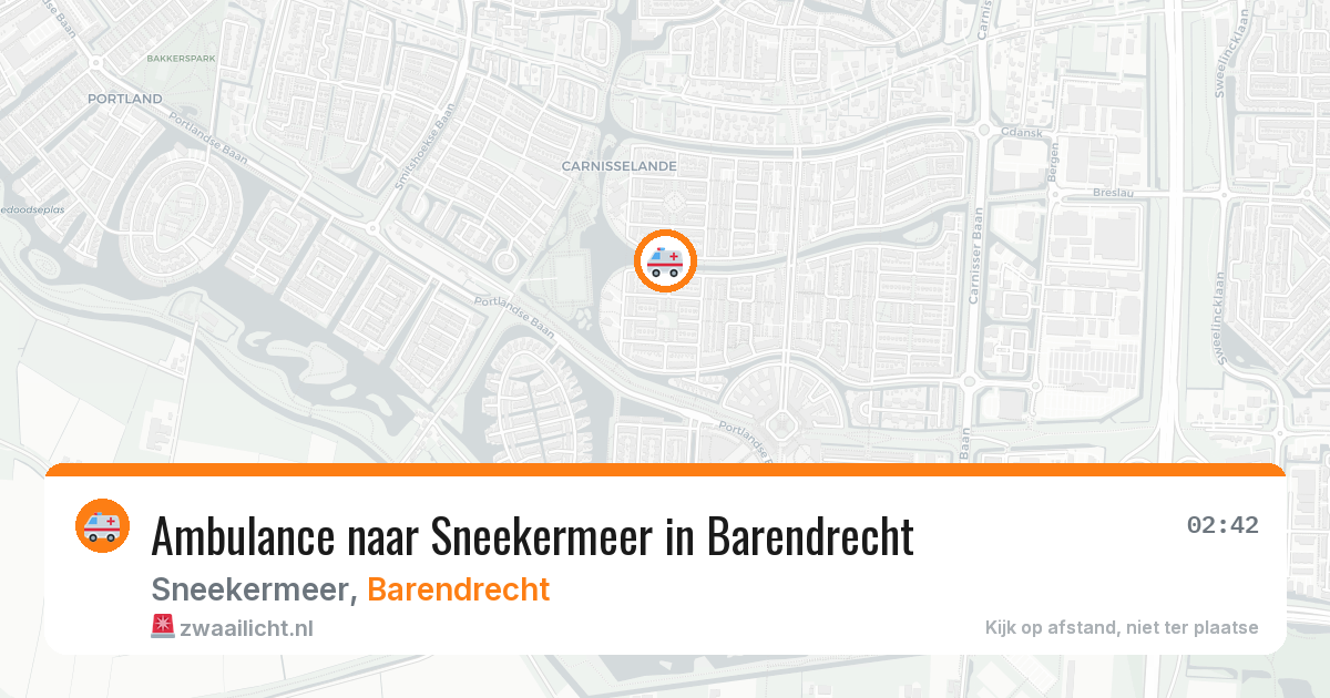 Ambulance naar Sneekermeer in Barendrecht — 10 apr 2026