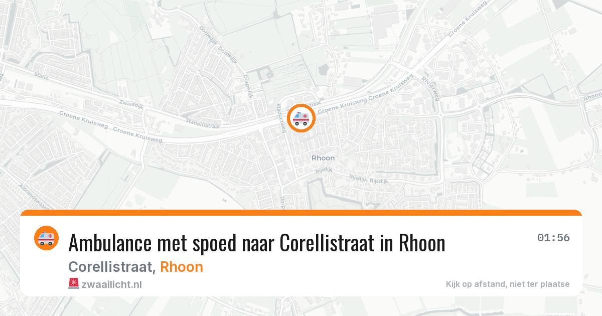Ambulance met spoed naar Corellistraat in Rhoon — 4 aug 2026
