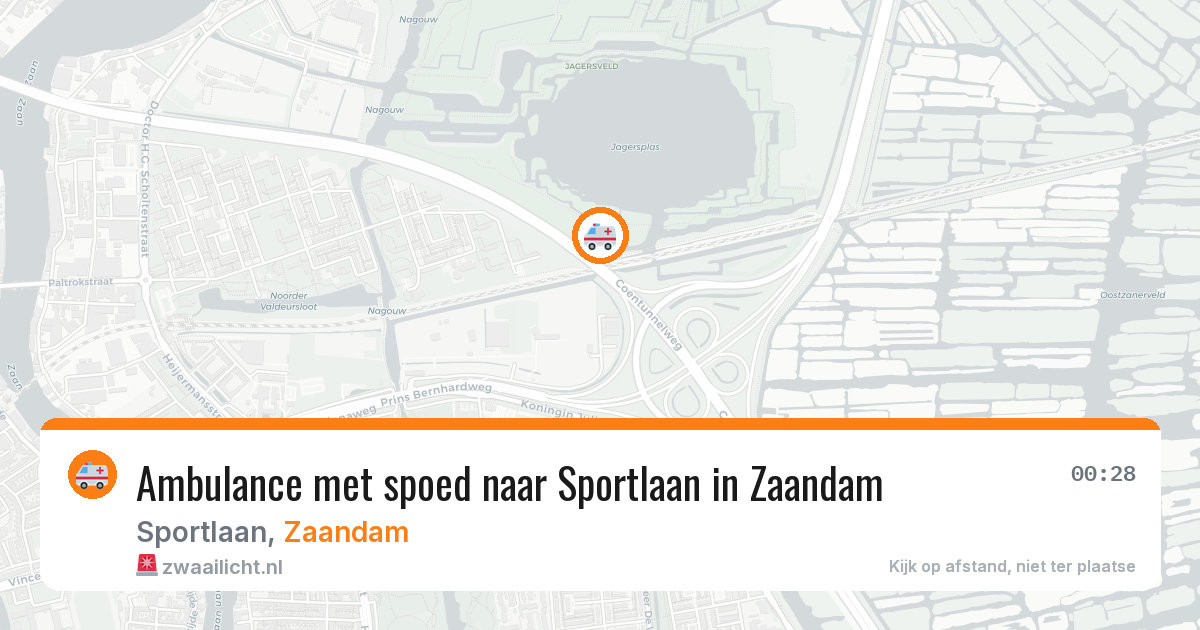 Ambulance met spoed naar Sportlaan in Zaandam — 25 jun 2026