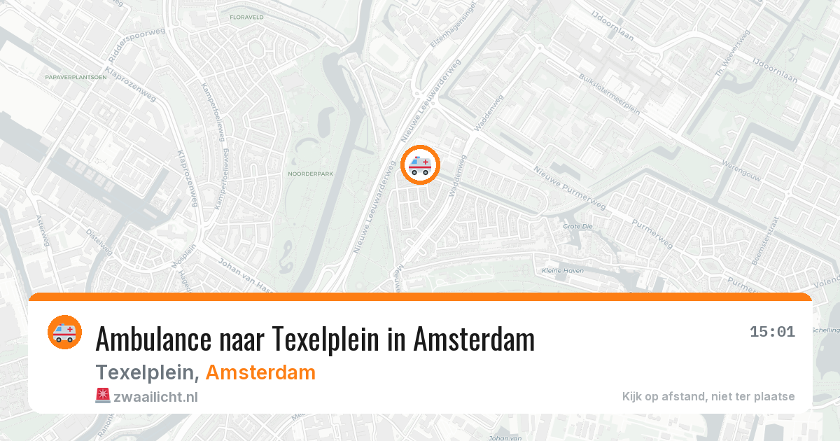 Ambulance naar Texelplein in Amsterdam — 8 aug 2026