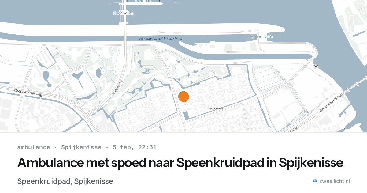 Ambulance met spoed naar Speenkruidpad in Spijkenisse — 5 feb 2026