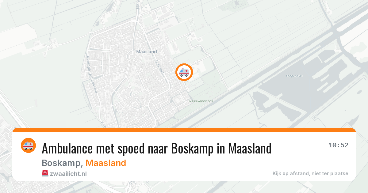 Ambulance met spoed naar Boskamp in Maasland — 24 mei 2026
