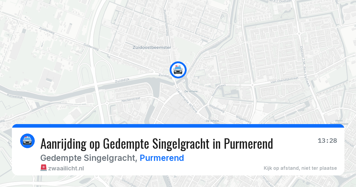 Aanrijding op Gedempte Singelgracht in Purmerend — 19 mrt 2026