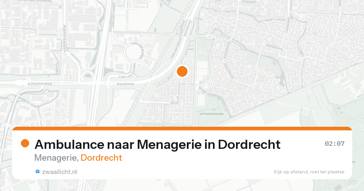 Ambulance naar Menagerie in Dordrecht — 31 jan 2026