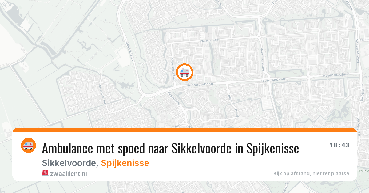 Ambulance met spoed naar Sikkelvoorde in Spijkenisse — 10 aug 2026