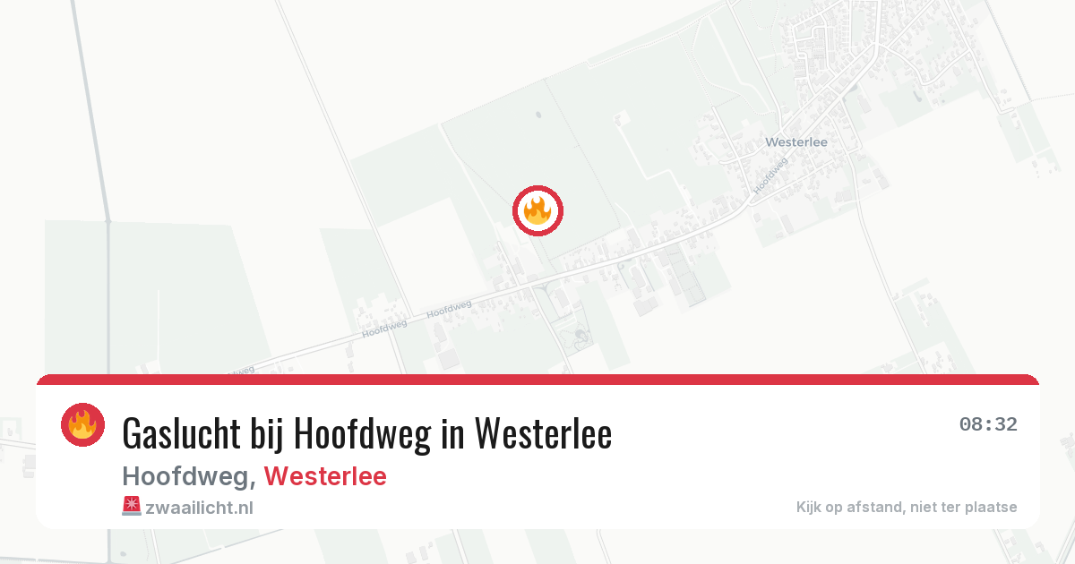 Gaslucht bij Hoofdweg in Westerlee — 17 feb 2026