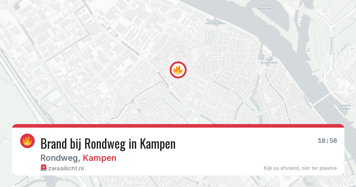 Brand bij Rondweg in Kampen — 17 jun 2026