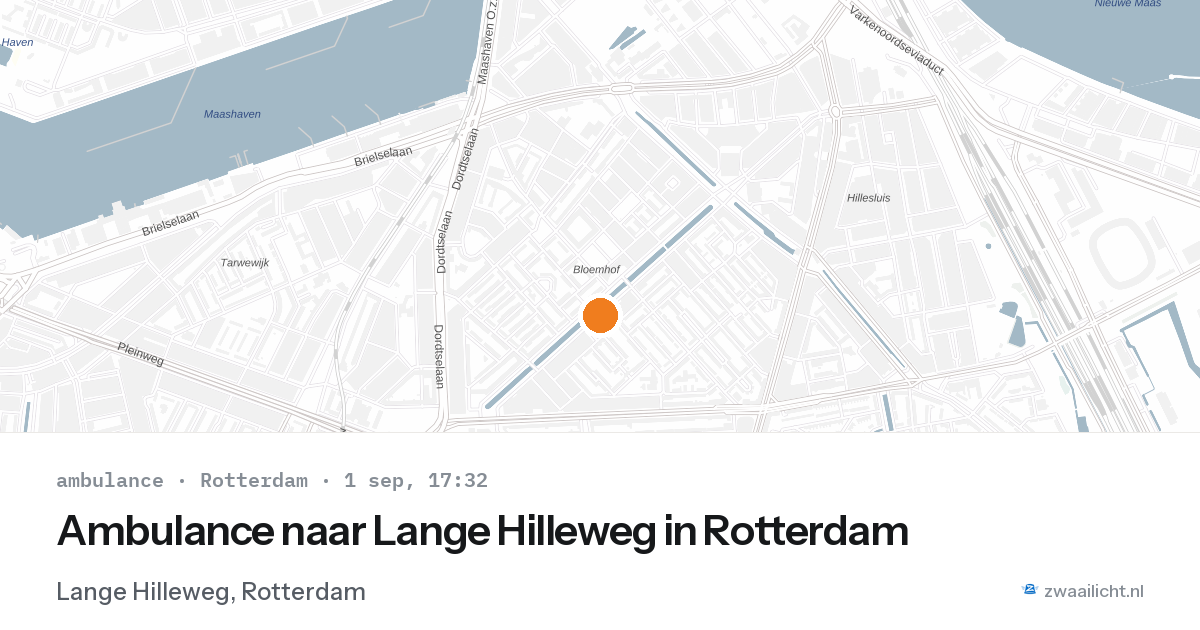Ambulance naar Lange Hilleweg in Rotterdam — 1 sep 2026