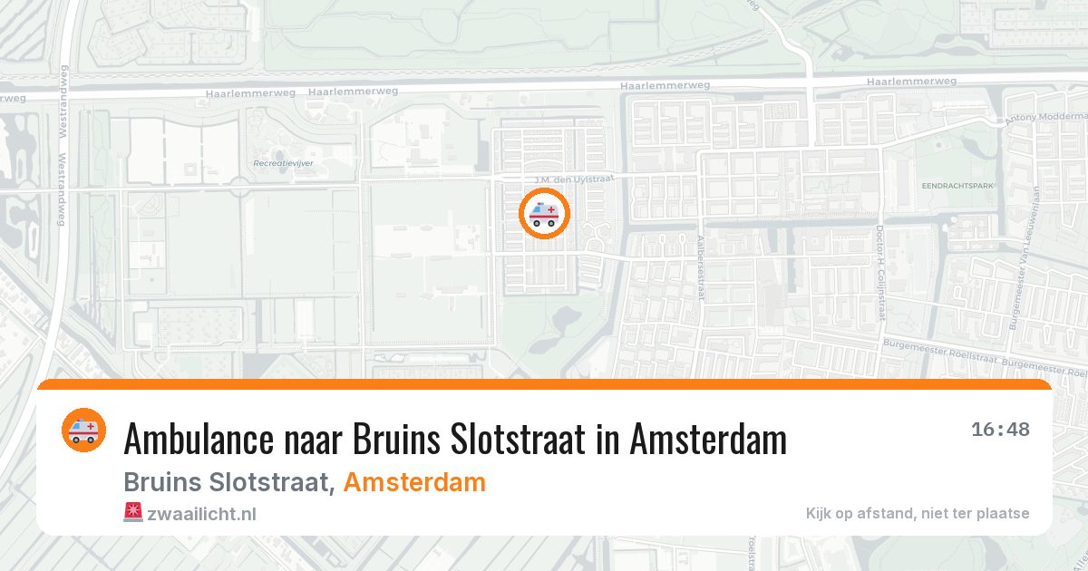 Ambulance naar Bruins Slotstraat in Amsterdam — 2 jun 2026