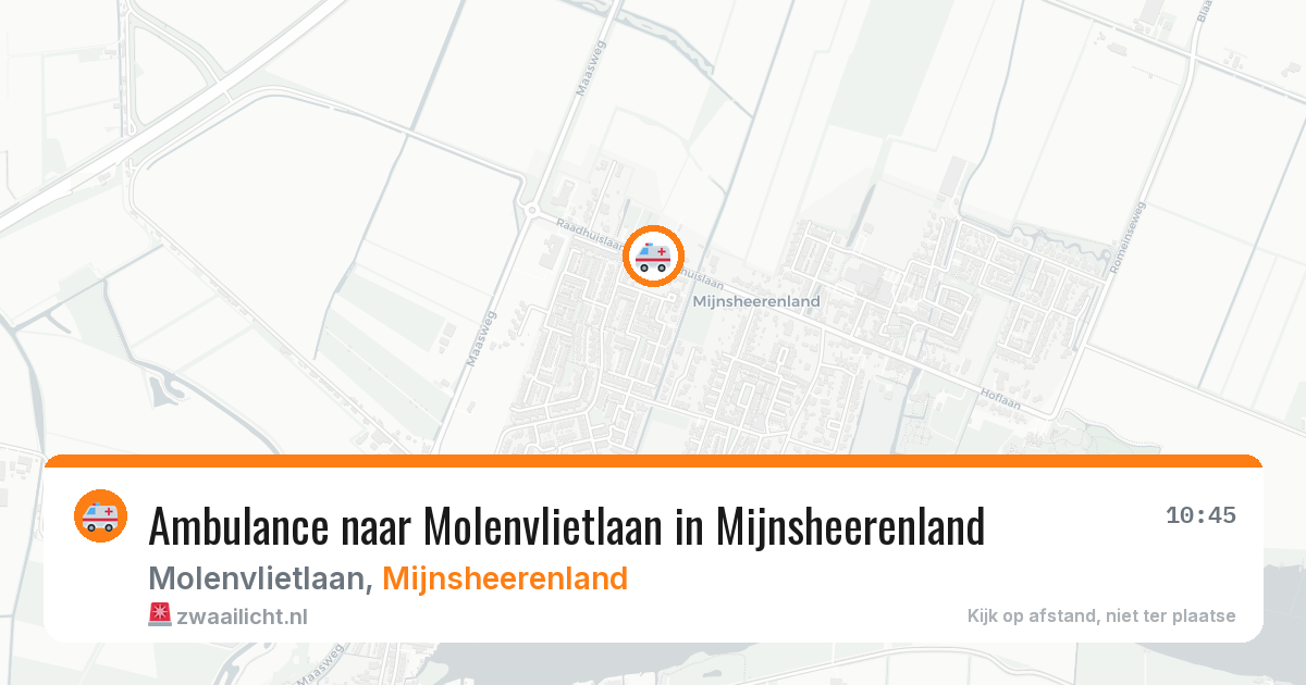 Ambulance naar Molenvlietlaan in Mijnsheerenland — 1 jul 2026