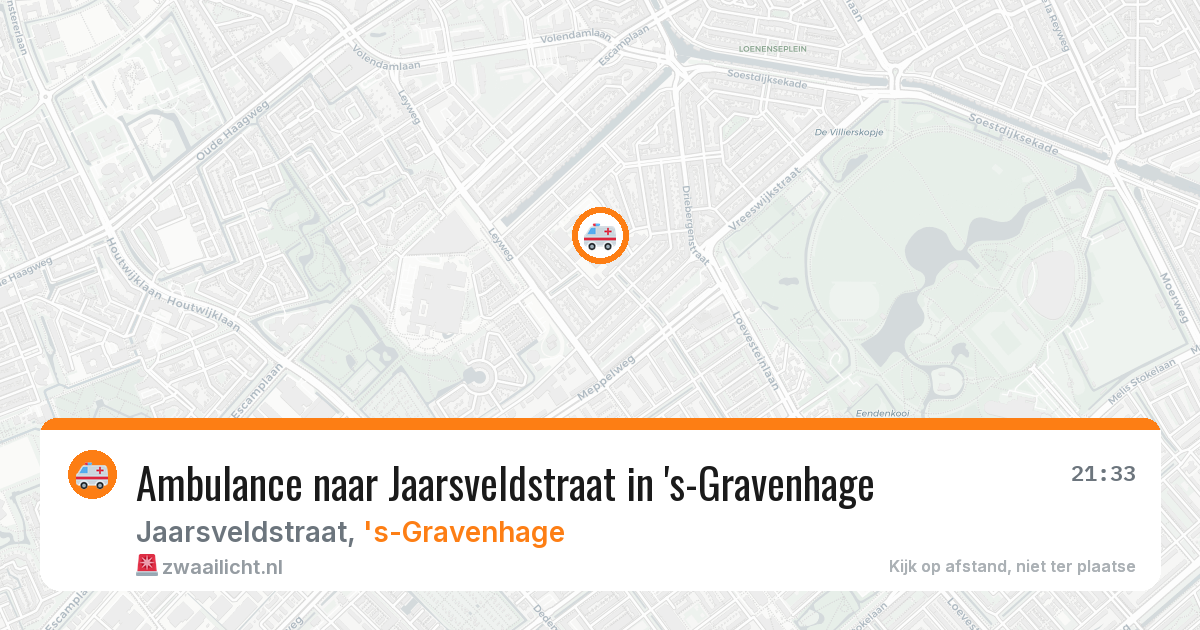 Ambulance naar Jaarsveldstraat in 's-Gravenhage — 23 apr 2026