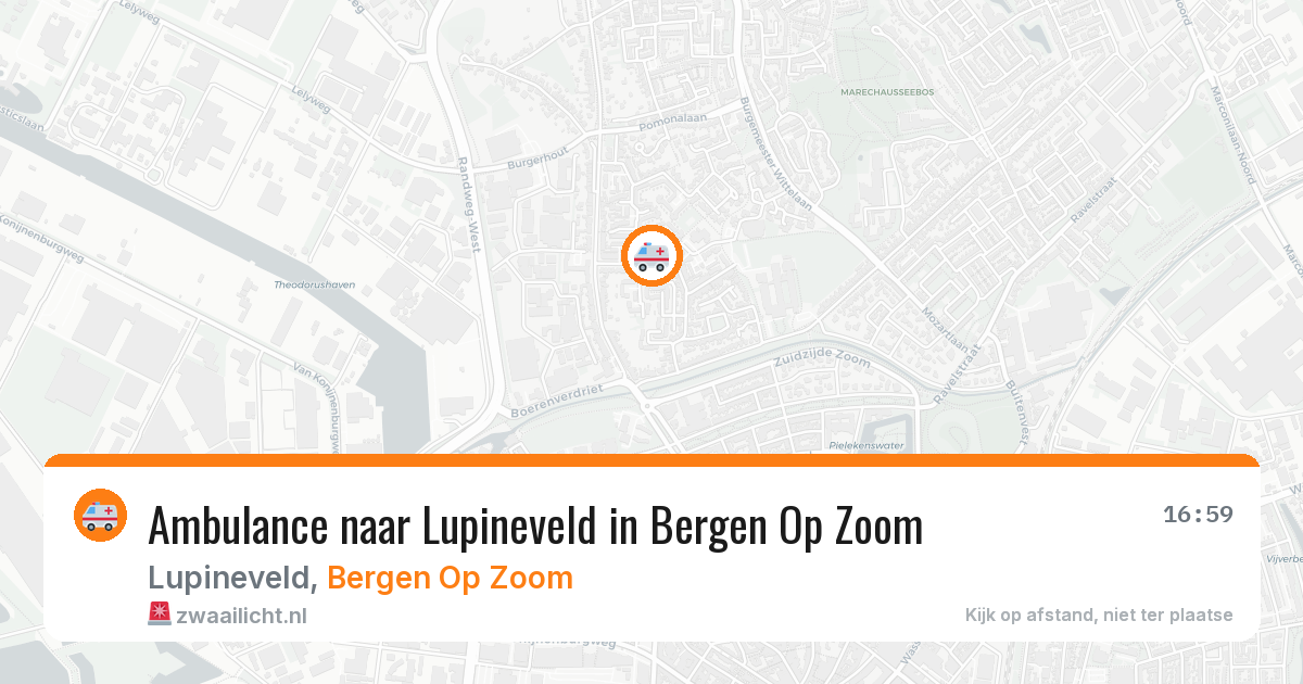 Ambulance naar Lupineveld in Bergen Op Zoom — 30 mrt 2026