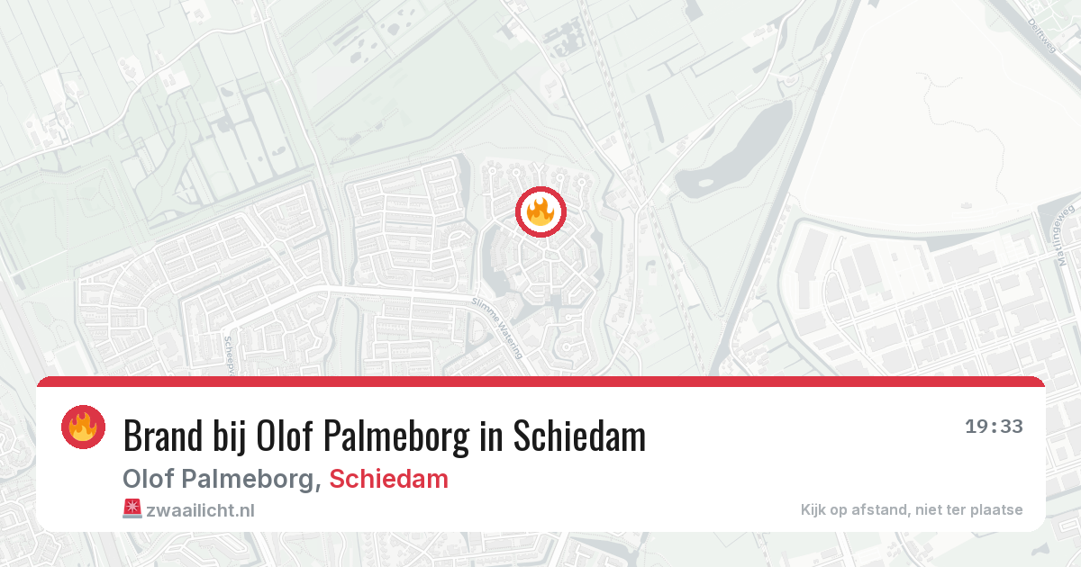 Brand bij Olof Palmeborg in Schiedam — 26 jun 2026