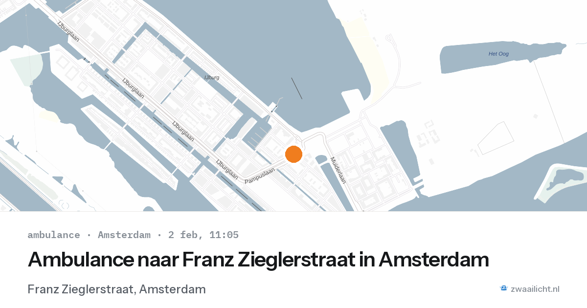 Ambulance naar Franz Zieglerstraat in Amsterdam — 2 feb 2026