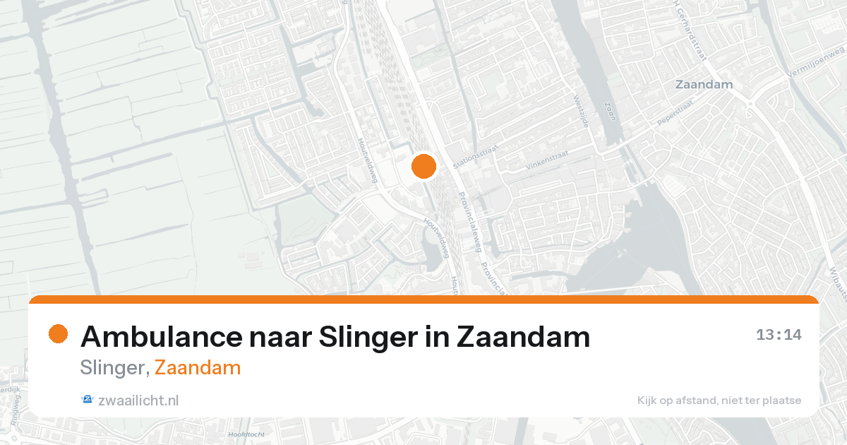 Ambulance naar Slinger in Zaandam — 31 mei 2026