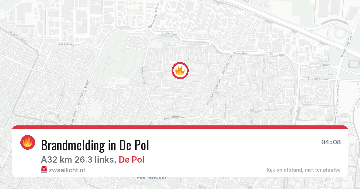 Brandmelding in De Pol — 28 jun 2026