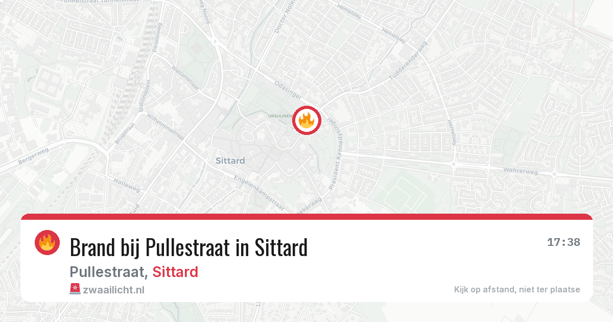Brand bij Pullestraat in Sittard — 25 jun 2026