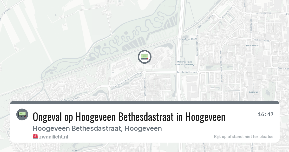 Ongeval op Hoogeveen Bethesdastraat in Hoogeveen — 9 feb 2026