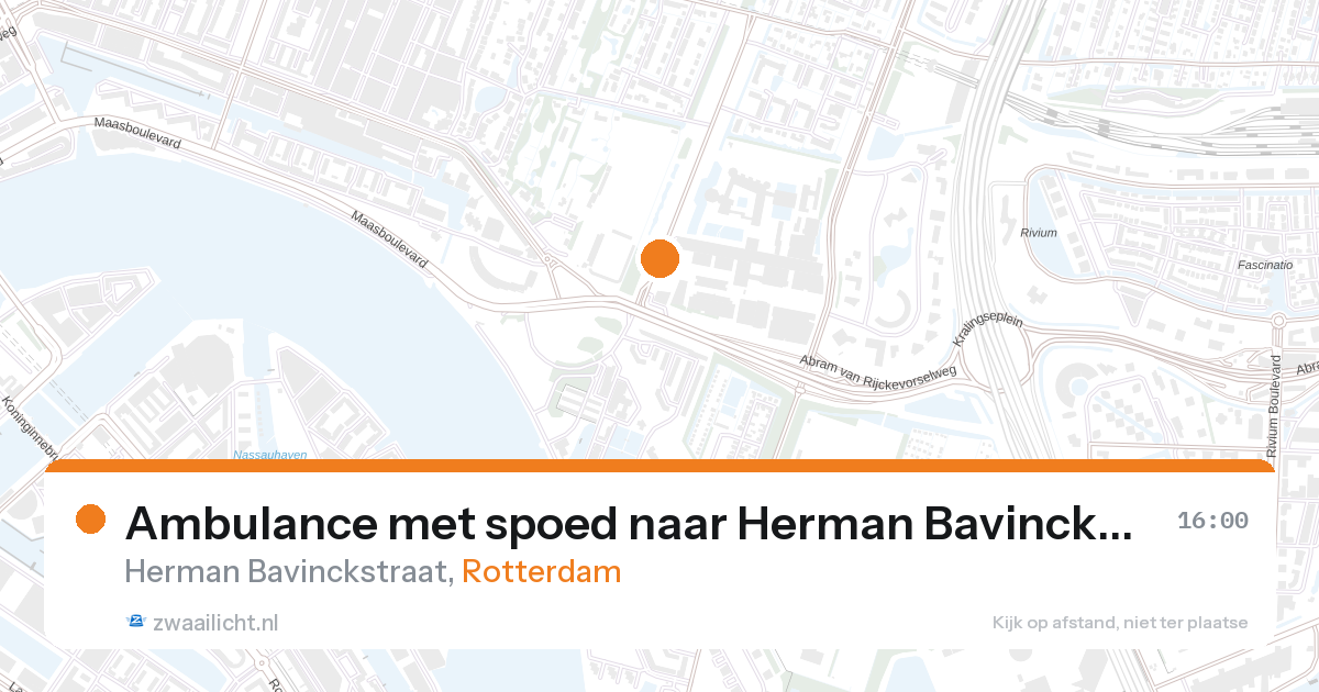 Ambulance met spoed naar Herman Bavinckstraat in Rotterdam — 17 jul 2026